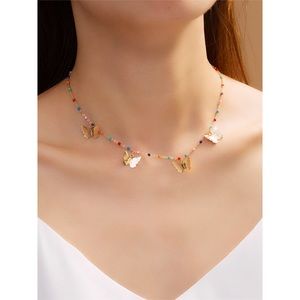 🔸Butterfly Charms + Beads Necklace 🔸